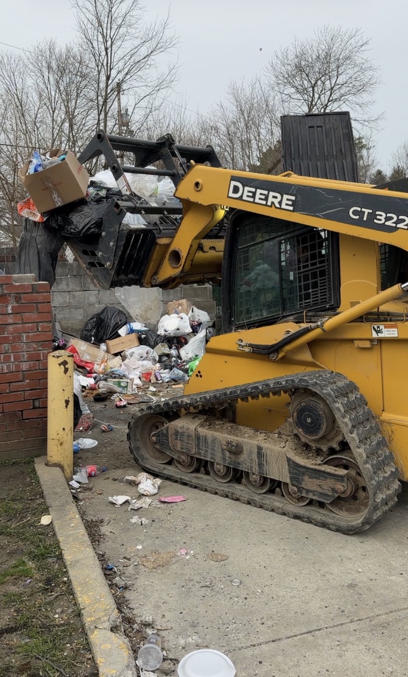 Jetz Junk Removal crew clearing a property in Dayton, Ohio
